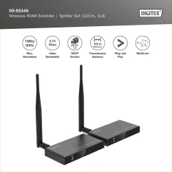 Przedłużacz/Extender splitter DIGITUS HDMI bezprzewodo... | PartsPC.pl