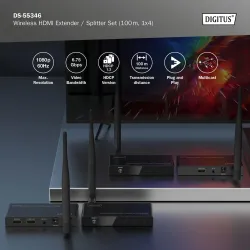 Przedłużacz/Extender splitter DIGITUS HDMI bezprzewodo... | PartsPC.pl