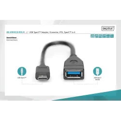 Kabel USB 3.1 Gen 1 DIGITUS SuperSpeed OTG Typ USB C/USB | PartsPC.pl