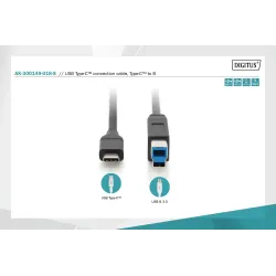 Kabel DIGITUS USB 3.0 SuperSpeed 5Gbps Typ USB C/B M/M | PartsPC.pl