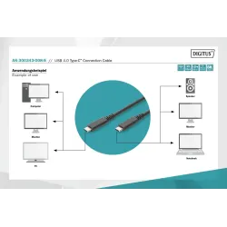 Kabel USB 4.0 DIGITUS Typ USB C/USB C M/M 40Gbps PD 3.1 | PartsPC.pl