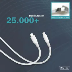 Kabel zasilający DIGITUS silikonowy USB-C - Lightning, | PartsPC.pl
