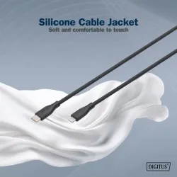 Kabel zasilający DIGITUS silikonowy USB-C - Lightning, | PartsPC.pl