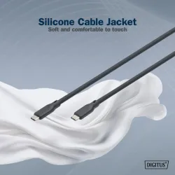 Kabel połączeniowy DIGITUS silikonowy USB-C - USB-C, USB... | PartsPC.pl