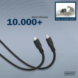 Kabel połączeniowy DIGITUS silikonowy USB-C - USB-C, USB... | PartsPC.pl