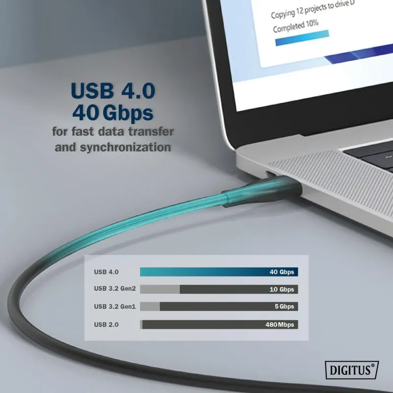 Kabel połączeniowy DIGITUS silikonowy USB-C - USB-C, USB... | PartsPC.pl