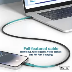Kabel połączeniowy DIGITUS silikonowy USB-C - USB-C, USB... | PartsPC.pl