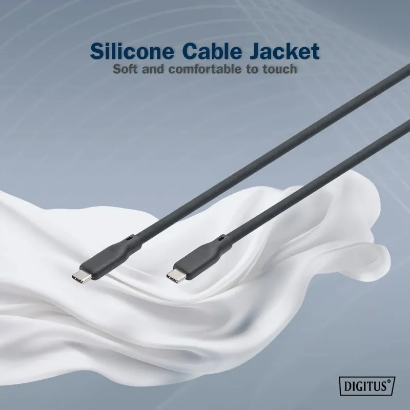 Kabel połączeniowy DIGITUS silikonowy USB-C - USB-C, USB... | PartsPC.pl