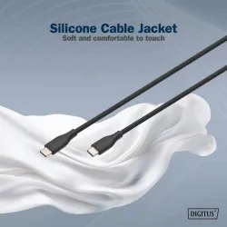 Kabel zasilający DIGITUS silikonowy USB-C - USB-C, USB... | PartsPC.pl