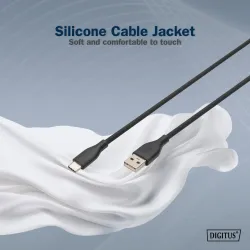 Kabel zasilający DIGITUS silikonowy USB-A - USB-C, USB | PartsPC.pl
