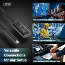 Kabel przedłużający aktywny DIGITUS DA-73113, USB 3.2 | PartsPC.pl