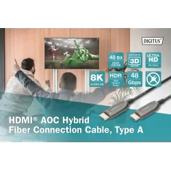 Kabel DIGITUS połączeniowy hybrydowy AOC HDMI 2.1 Ultra | PartsPC.pl