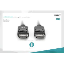 Kabel DisplayPort DIGITUS z zatrzaskami 1080p 60Hz FHD | PartsPC.pl