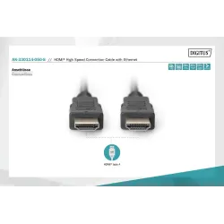 Kabel HDMI DIGITUS AK-330114-050-S Highspeed 1.4 z Eth. | PartsPC.pl