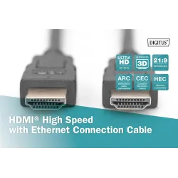 Kabel DIGITUS połączeniowy HDMI 1.4 High Speed Ethernet | PartsPC.pl