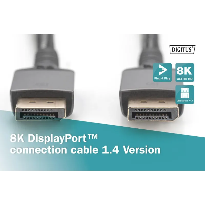 Kabel DisplayPort DIGITUS PREMIUM 8K60Hz UHD DP/DP M/M | PartsPC.pl