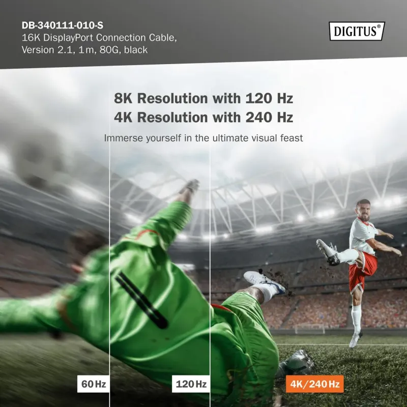 Kabel połączeniowy DIGITUS PREMIUM DisplayPort 2.1 | PartsPC.pl