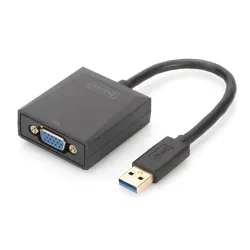 Kabel adapter DIGITUS VGA 1080p FHD na USB 3.0 aluminiowy | PartsPC.pl