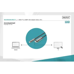 Kabel adapter DIGITUS hybrydowy AOC USB Typ C na HDMI 4K | PartsPC.pl