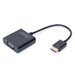 Adapter audio-video DIGITUS HDMI typ A do VGA, FHD, | PartsPC.pl