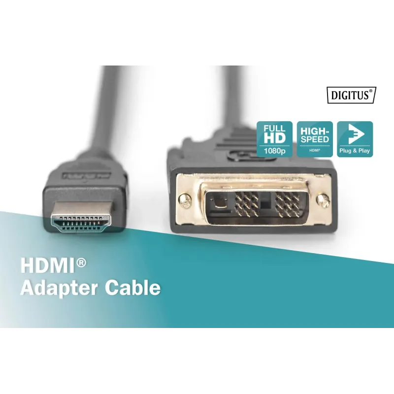Kabel adapter DIGITUS HDMI Highspeed 1.3 Typ A / | PartsPC.pl