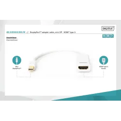 Kabel adapter DIGITUS mini Displayport 1080p 60Hz DP++ / | PartsPC.pl