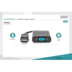 Kabel adapter DIGITUS DisplayPort z zatrzaskiem 1080p | PartsPC.pl