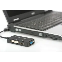 Kabel adapter DIGITUS 3w1 DisplayPort 4K 30Hz/1080p 60Hz | PartsPC.pl