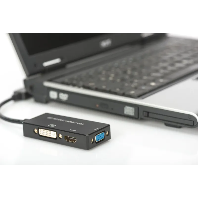 Kabel adapter DIGITUS 3w1 DisplayPort 4K 30Hz/1080p 60Hz | PartsPC.pl