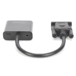 Kabel adapter DIGITUS VGA do HDMI 1080p FHD audio 3.5mm | PartsPC.pl