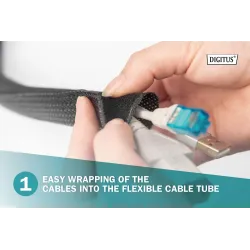 Maskownica DIGITUS taśmowa do okablowania na rzepy | PartsPC.pl