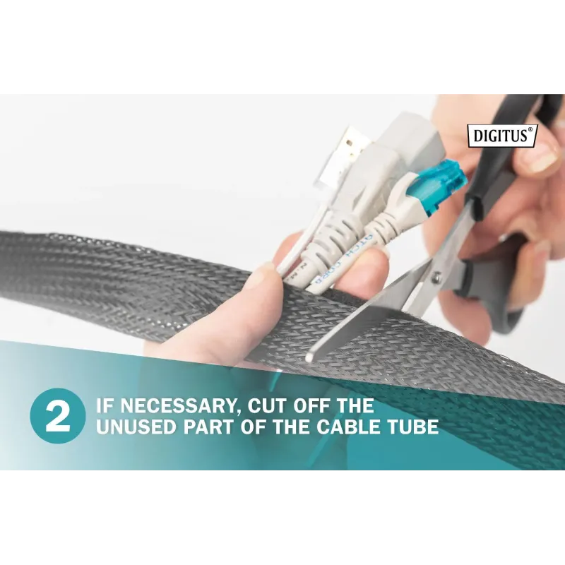 Maskownica DIGITUS taśmowa do okablowania na rzepy | PartsPC.pl
