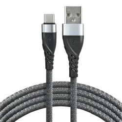 Kabel przewód pleciony USB - USB-C / Typ-C everActive | PartsPC.pl