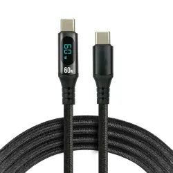 Kabel USB-C - USB-C everActive CBB-3PDL 3m 60W wbudowany | PartsPC.pl