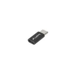 Adapter Lanberg USB type-C(M) - micro USB-B(F) czarny | PartsPC.pl