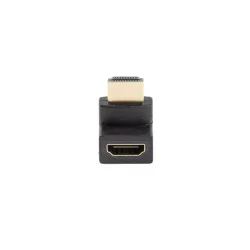 Adapter Lanberg HDMI(M) - HDMI(F) 4K kątowy góra czarny | PartsPC.pl
