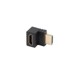 Adapter Lanberg HDMI(M) - HDMI(F) 4K kątowy góra czarny | PartsPC.pl