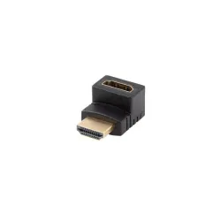 Adapter Lanberg HDMI(M) - HDMI(F) 4K kątowy góra czarny | PartsPC.pl