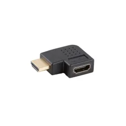 Adapter Lanberg HDMI(M) - HDMI(F) 4K kątowy lewo czarny | PartsPC.pl