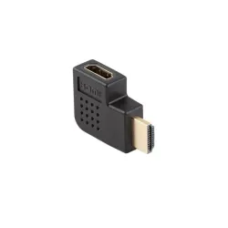 Adapter Lanberg HDMI(M) - HDMI(F) 4K kątowy lewo czarny | PartsPC.pl