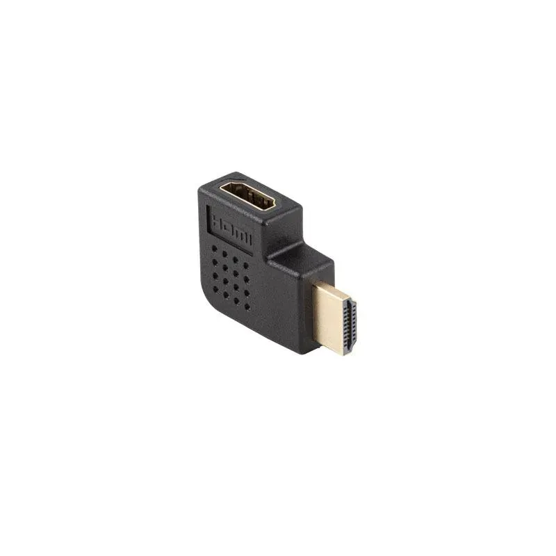 Adapter Lanberg HDMI(M) - HDMI(F) 4K kątowy lewo czarny | PartsPC.pl