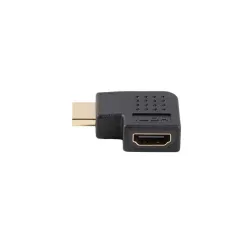 Adapter Lanberg HDMI(M) - HDMI(F) 4K kątowy lewo czarny | PartsPC.pl