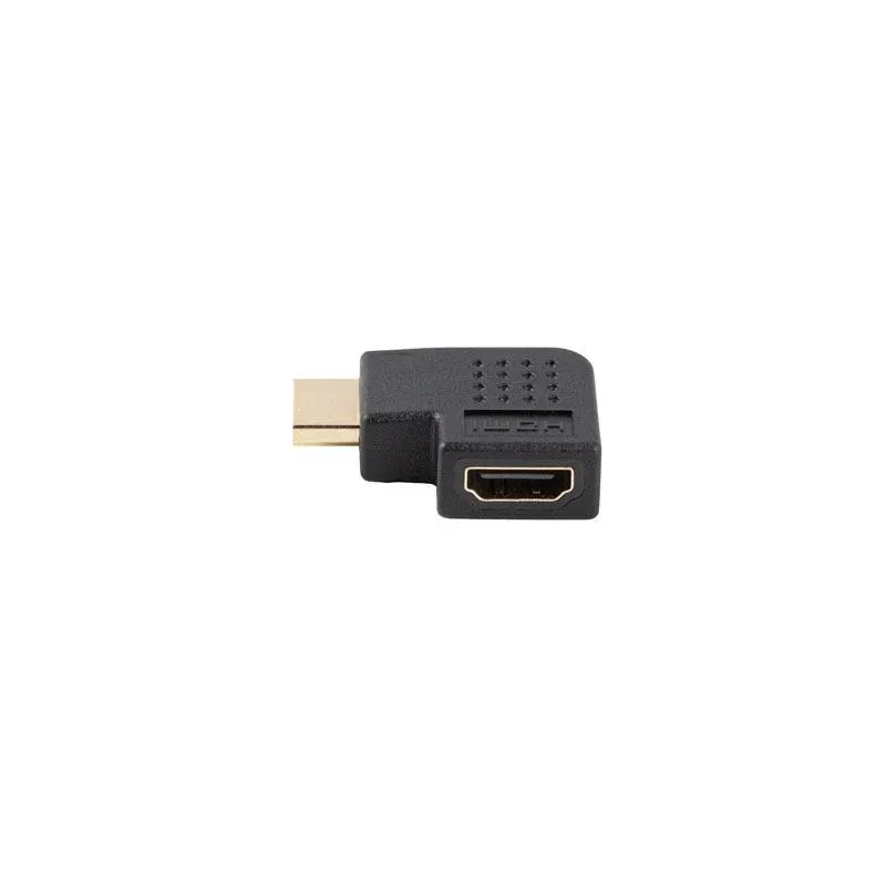 Adapter Lanberg HDMI(M) - HDMI(F) 4K kątowy lewo czarny | PartsPC.pl