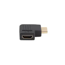 Adapter Lanberg HDMI(M) - HDMI(F) 4K kątowy prawo czarny | PartsPC.pl