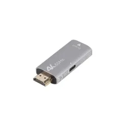 Adapter Lanberg HDMI (M) - Displayport (F) 4K srebrny | PartsPC.pl