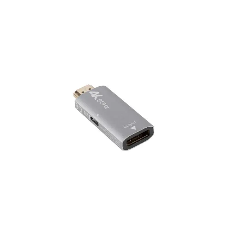 Adapter Lanberg HDMI (M) - Displayport (F) 4K srebrny | PartsPC.pl