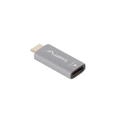 Adapter Lanberg HDMI (M) - Displayport (F) 4K srebrny | PartsPC.pl