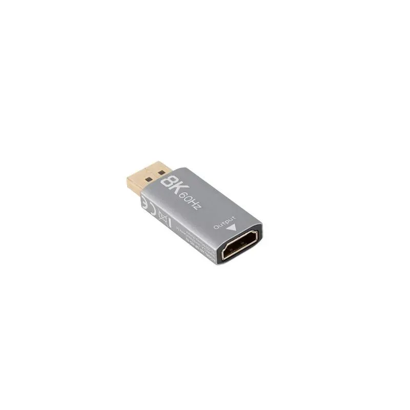 Adapter Lanberg Displayport (M) - HDMI (F) 8K srebrny | PartsPC.pl
