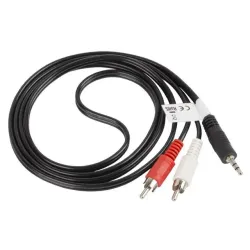 Kabel audio Lanberg stereo minijack - 2x Chinch M/M 1,5m | PartsPC.pl