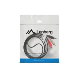 Kabel audio Lanberg stereo minijack - 2x Chinch M/M 1,5m | PartsPC.pl